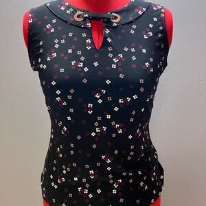 Tommy Hilfiger Black Floral Sleeveless Blouse